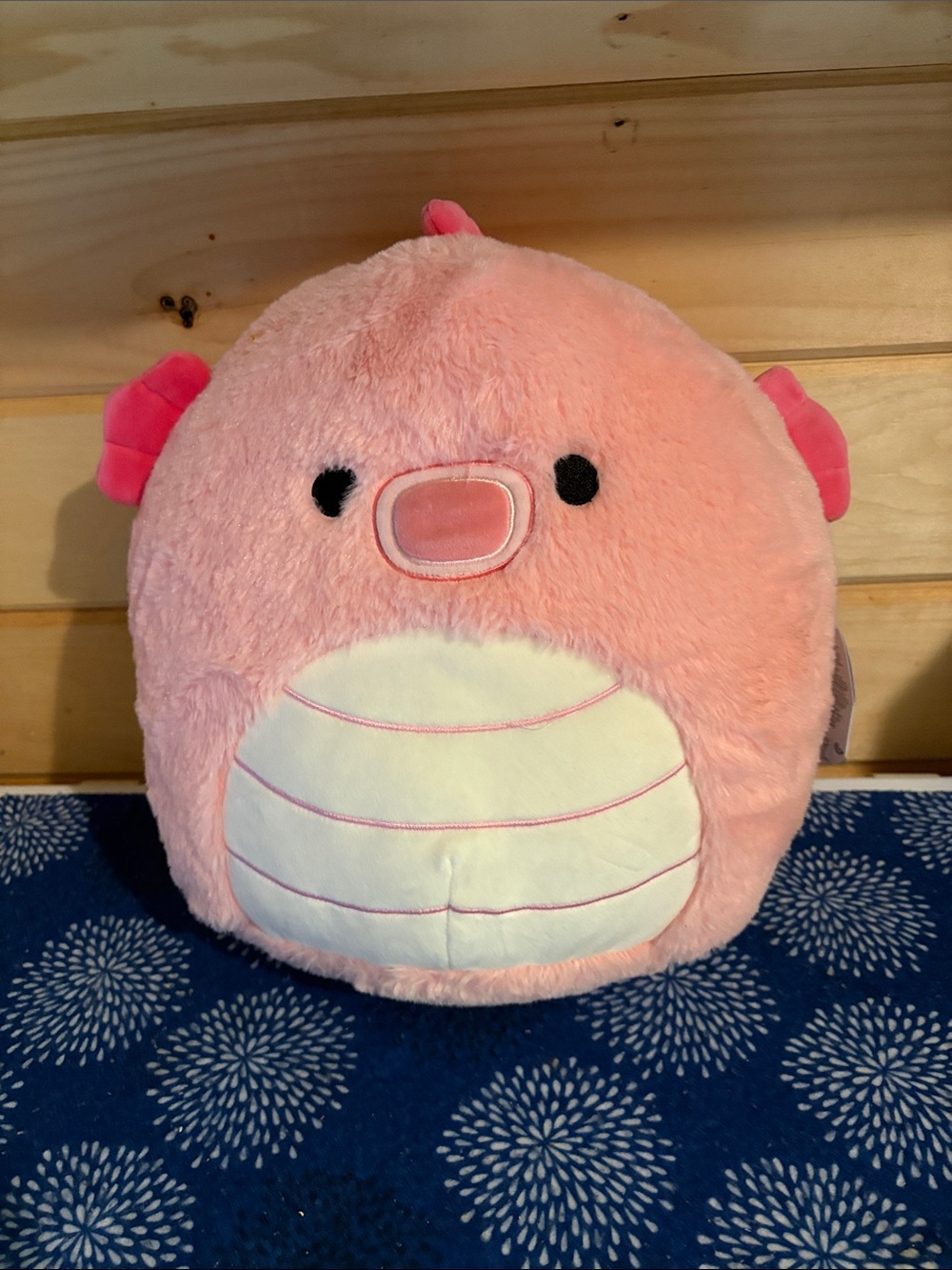 Squishmallows Pink Axolotl Plush with Cream Belly